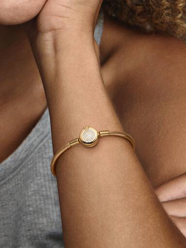 Pulsera de Cadena de Serpiente O coronada Brillante