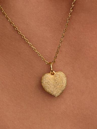 Charm Colgante Corazón Volumen Textura