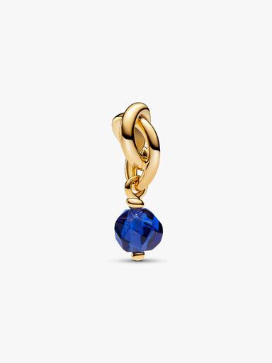 Charm Colgante Círculo Eternity Azul Facetado