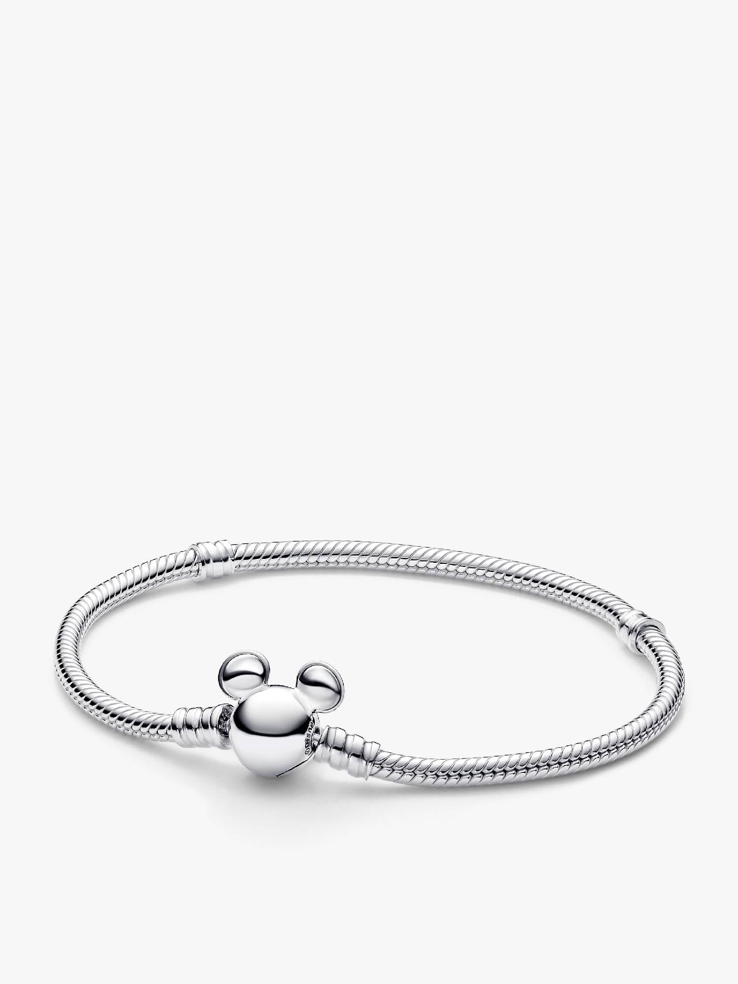 Pulsera Pandora Moments Cadena de Serpiente con Cierre Mickey Mouse de Disney