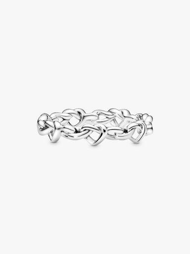 Anillo en plata de ley Corazones Anudados