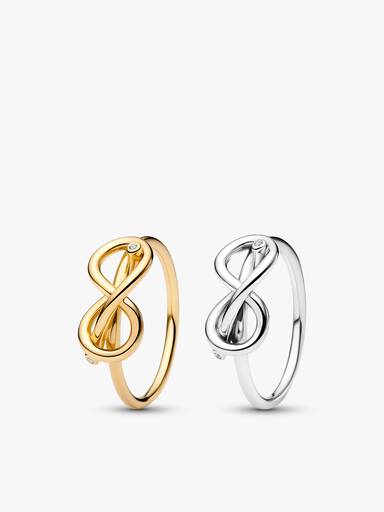 Conjunto de Regalo Anillos Nudo Infinito