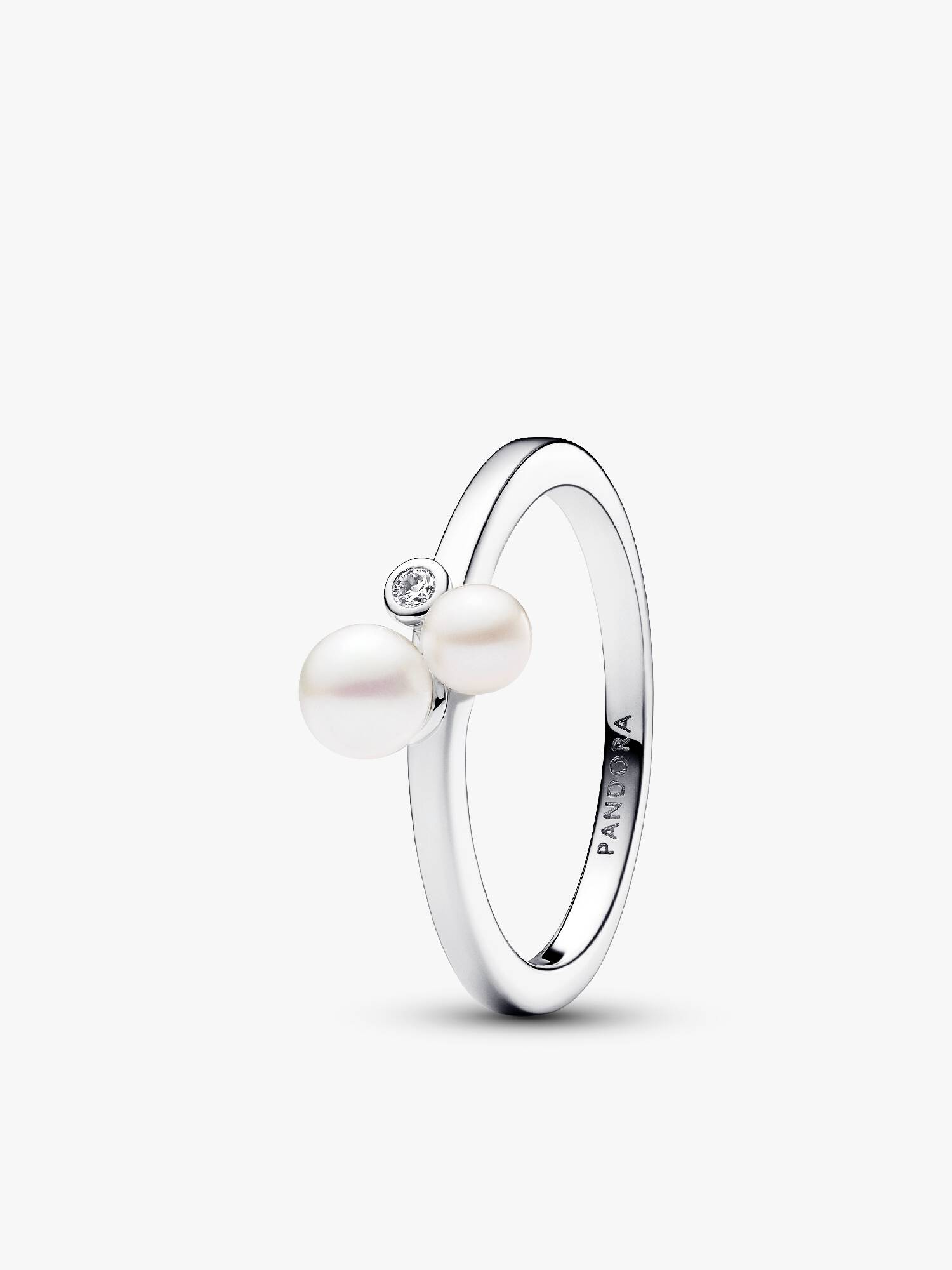Anillo Dúo de Perlas Cultivadas de Agua Dulce Tratadas
