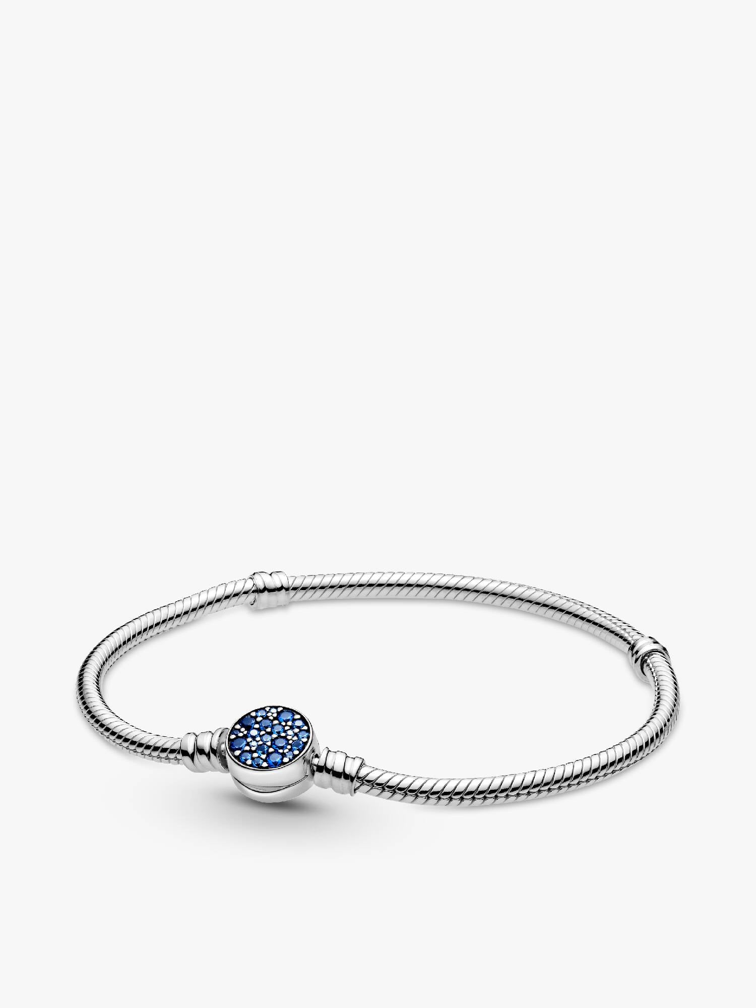 Pulsera Diseño Cola de Ratón con Cierre Disco Azul Brillante