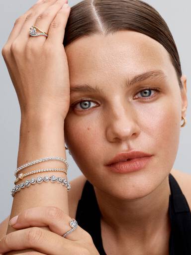 Pulsera de Tenis Corazón Brillante