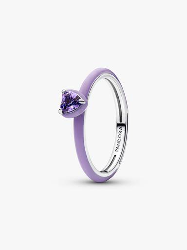 Anillo Corazón Chakra Morado