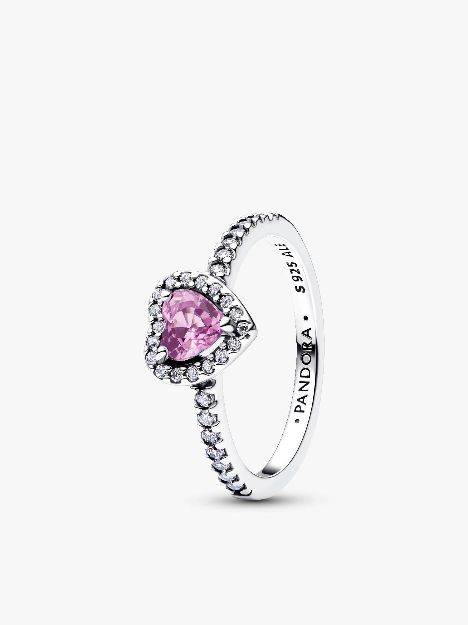 Anillo Corazón Elevado Lila