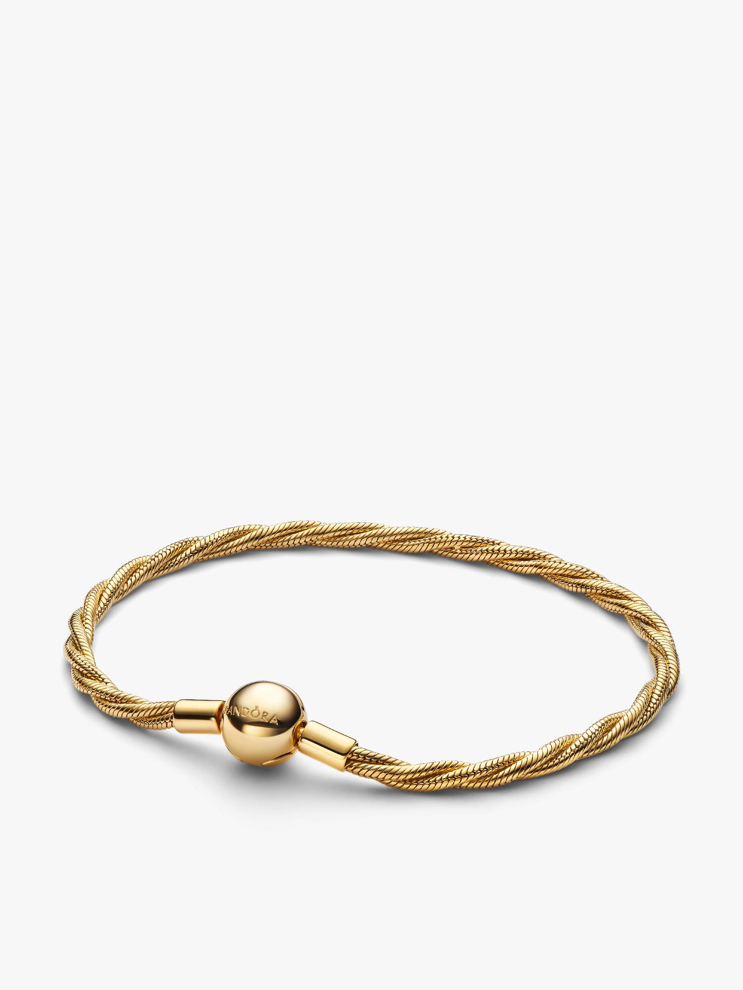 Pulsera de Cadena de Serpiente Trenzada con Cierre Redondo