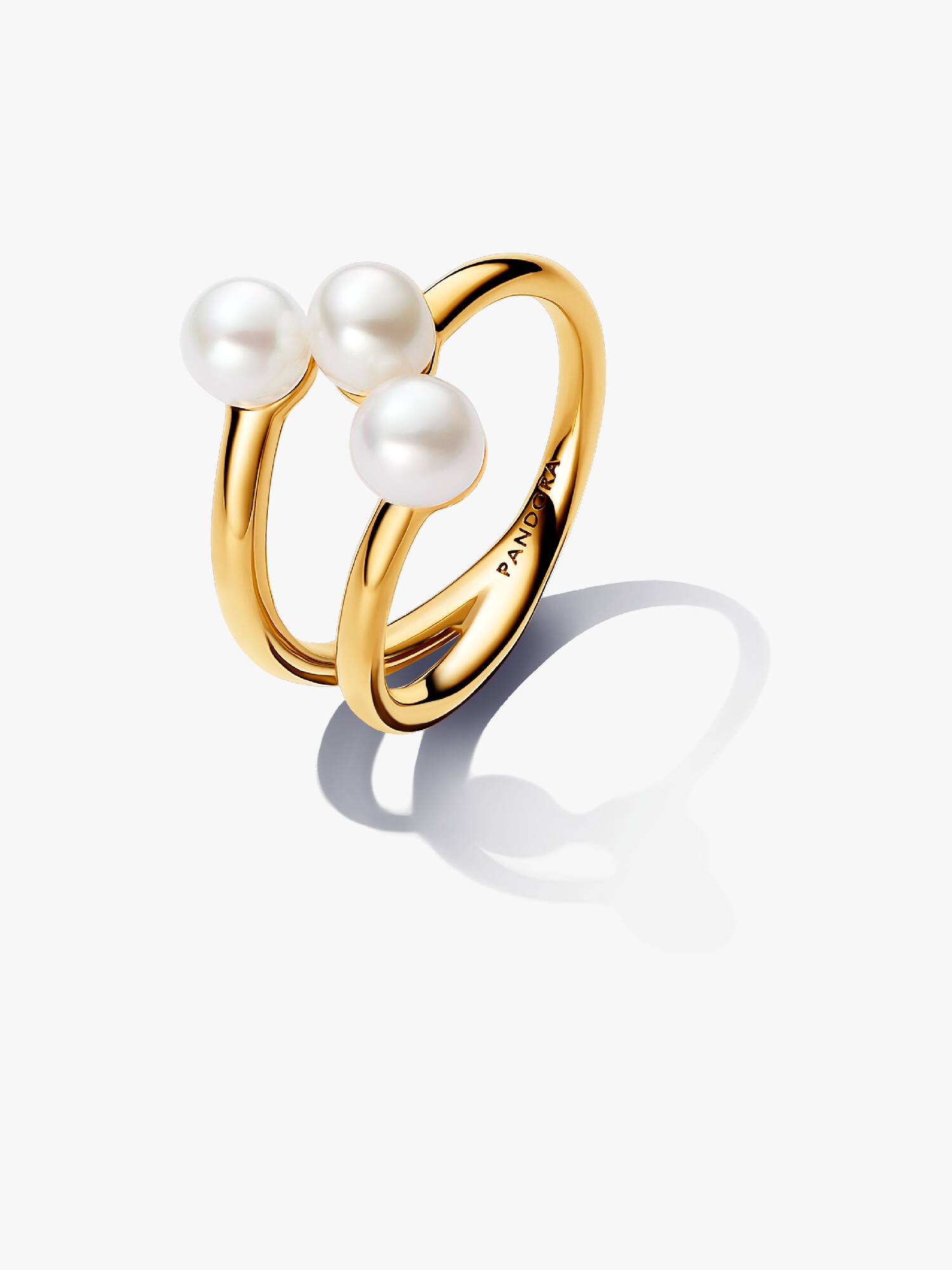 Anillo Abierto Perla Cultivada de Agua Dulce Tratada