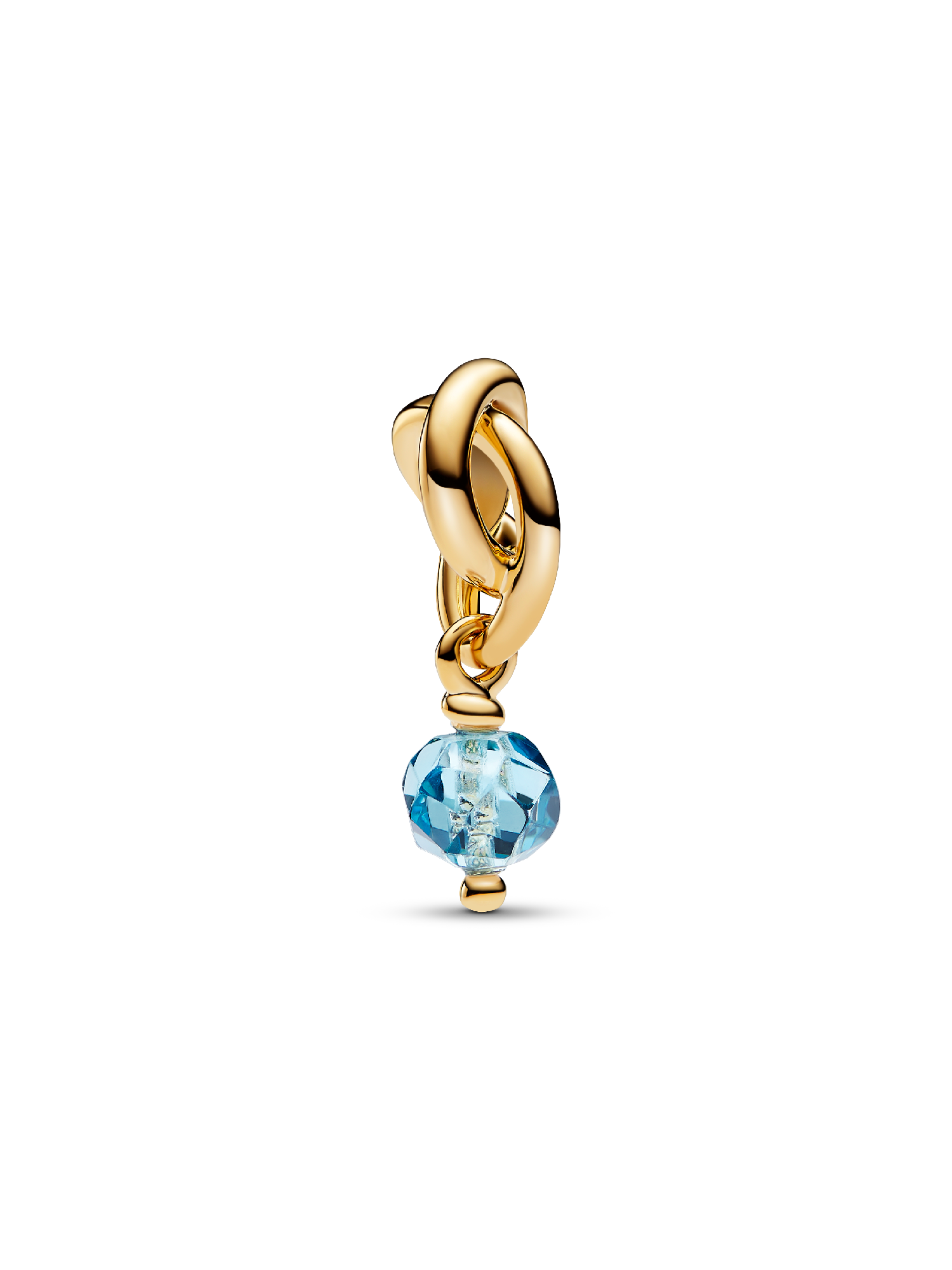 Charm Colgante Círculo Eternity Azul Aguamarina Facetado