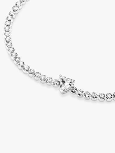 Pulsera de Tenis Corazón Brillante