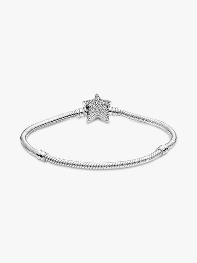 Pulsera de Cadena de Serpiente con Cierre de Estrella Asimétrica