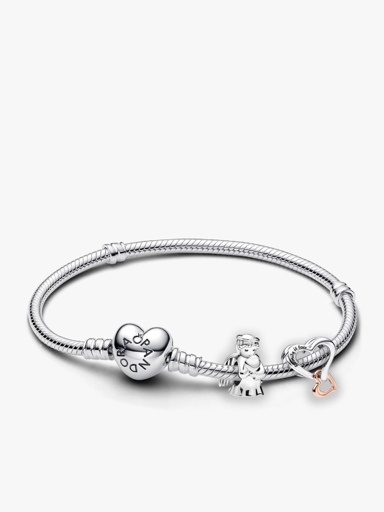 Conjunto de Regalo Pulsera y Charms Corazón y Ángel del Amor