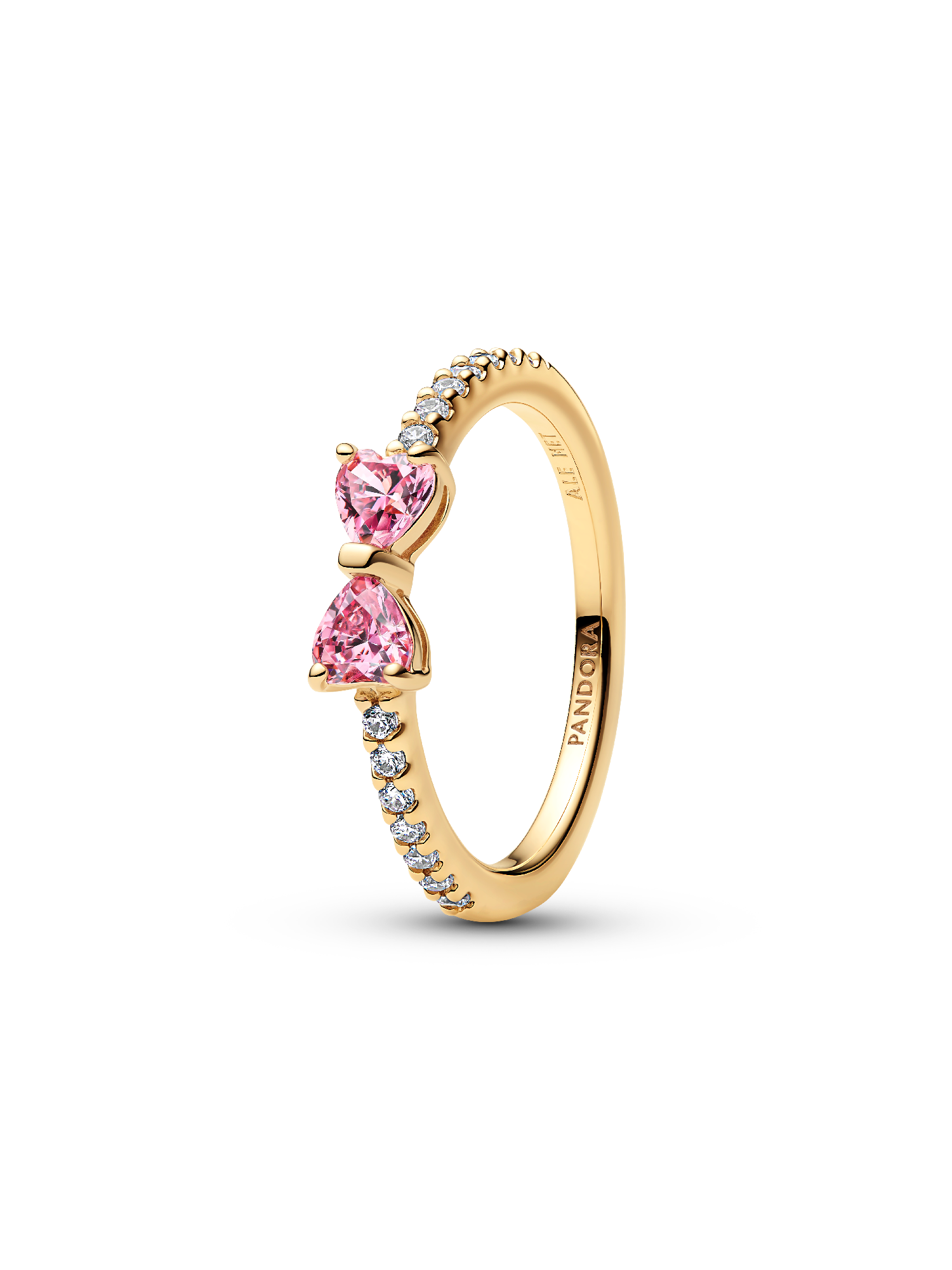 Anillo Lazo Rosa Brillante