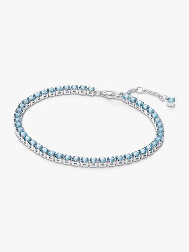 Pulsera de Tenis Azul Claro Brillante