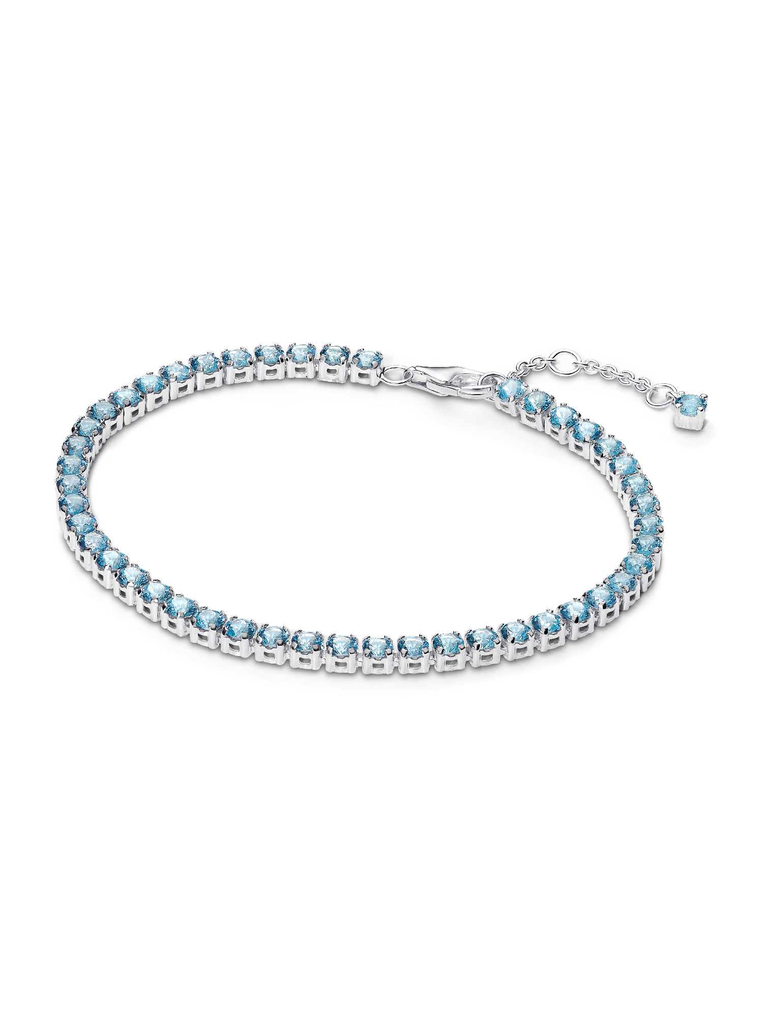 Pulsera de Tenis Azul Claro Brillante