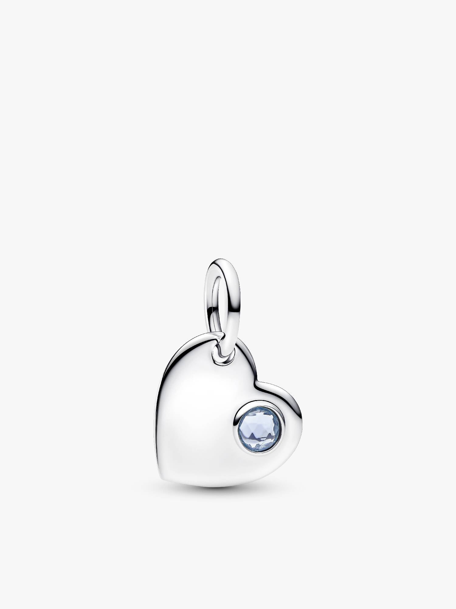 Charm Colgante Grabable Gema Azul Agua