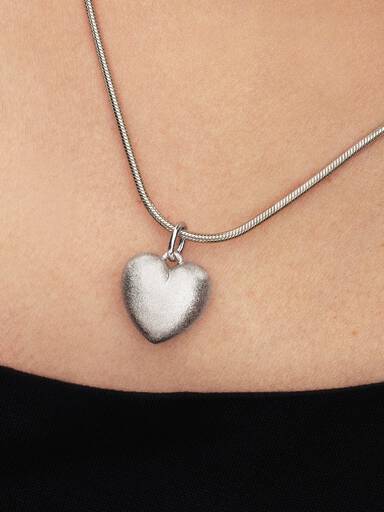 Charm Colgante Corazón Volumen Mate