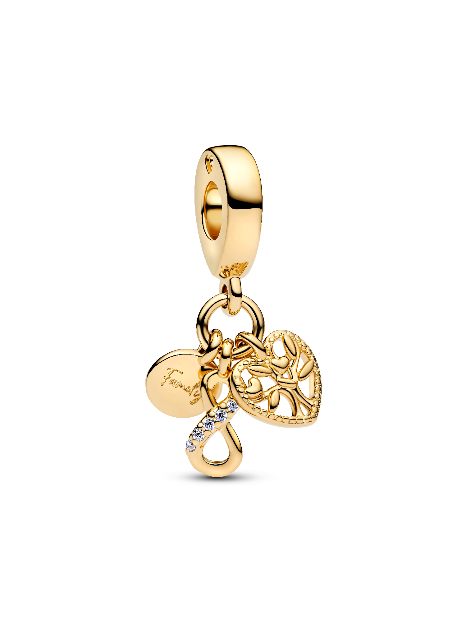 Charm Colgante Triple Infinito y Familia