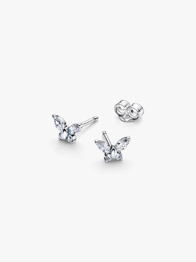 Pendientes de Botón Mariposa