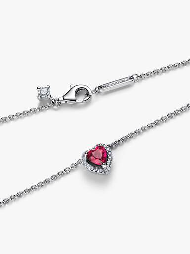 Collar Corazón Elevado Rojo