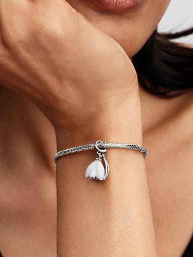 Charm Colgante en plata de ley Flor Campanilla