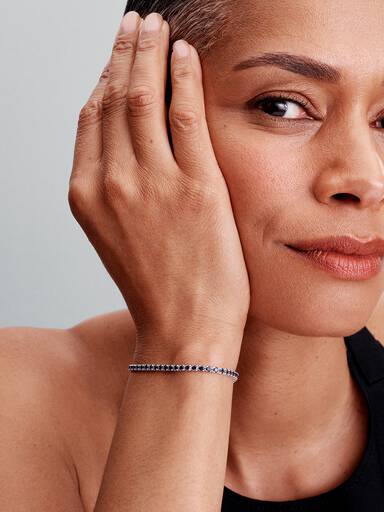Pulsera de Tenis Azul Brillante
