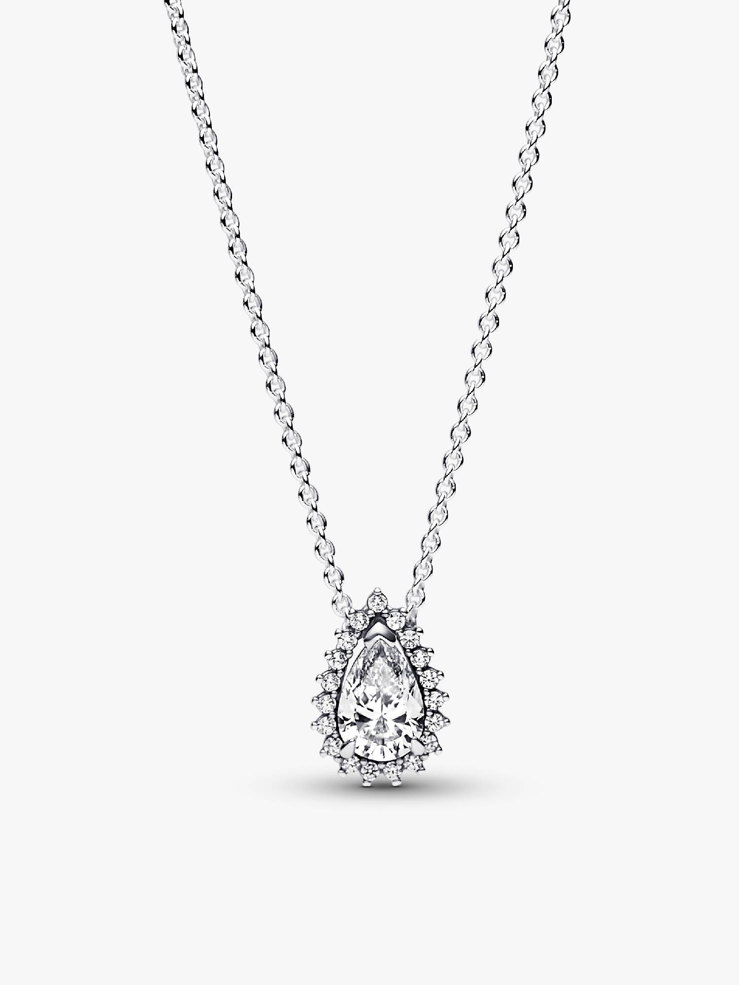 Collar Halo Brillante Corte Pera