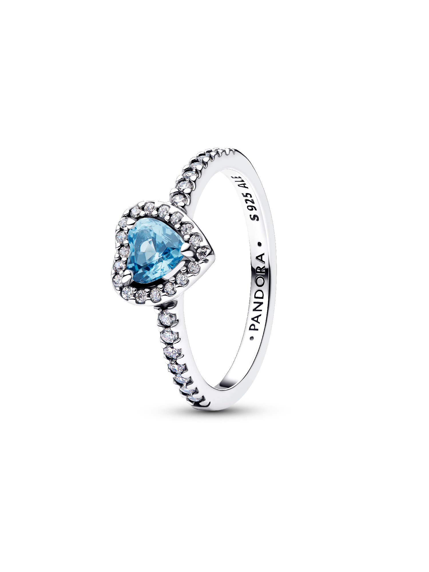 Anillo Corazón Elevado Azul