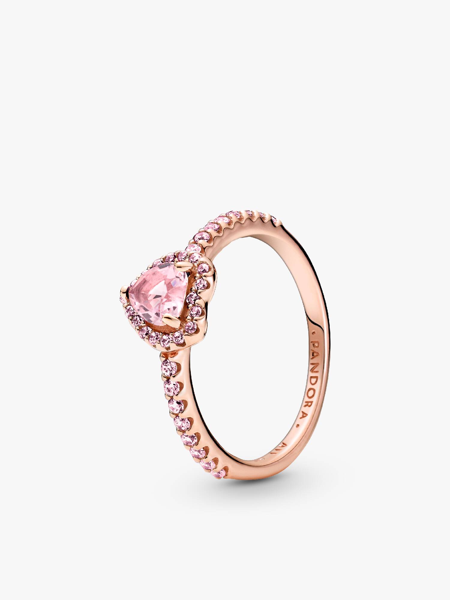 Anillo Corazón Brillante Elevado