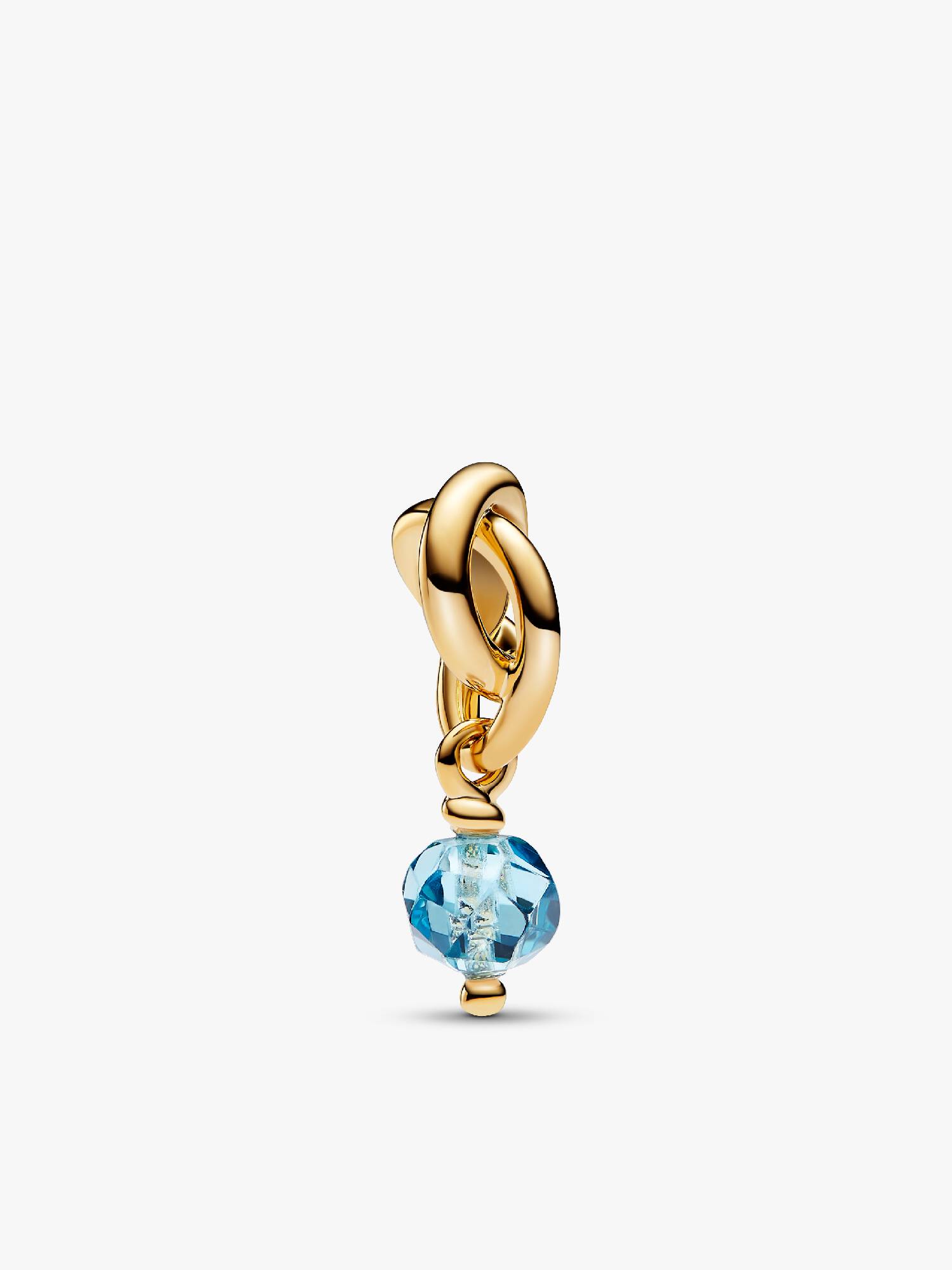 Charm Colgante Círculo Eternity Azul Aguamarina Facetado