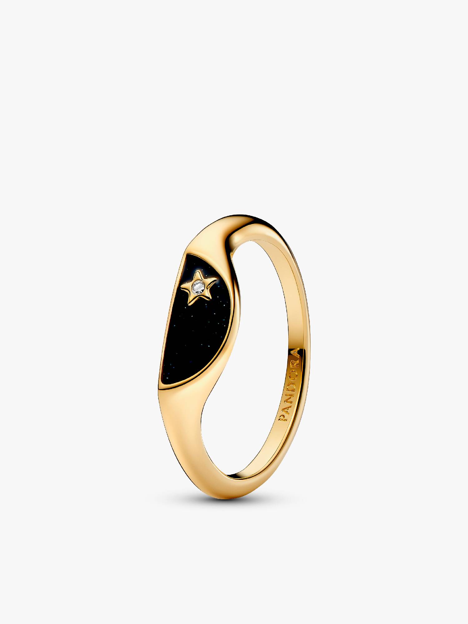 Anillo Mitad Sello Esmaltado