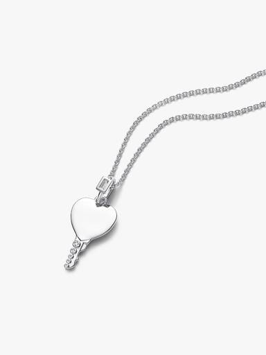 Colgante Etiqueta Grabable Llave Corazón