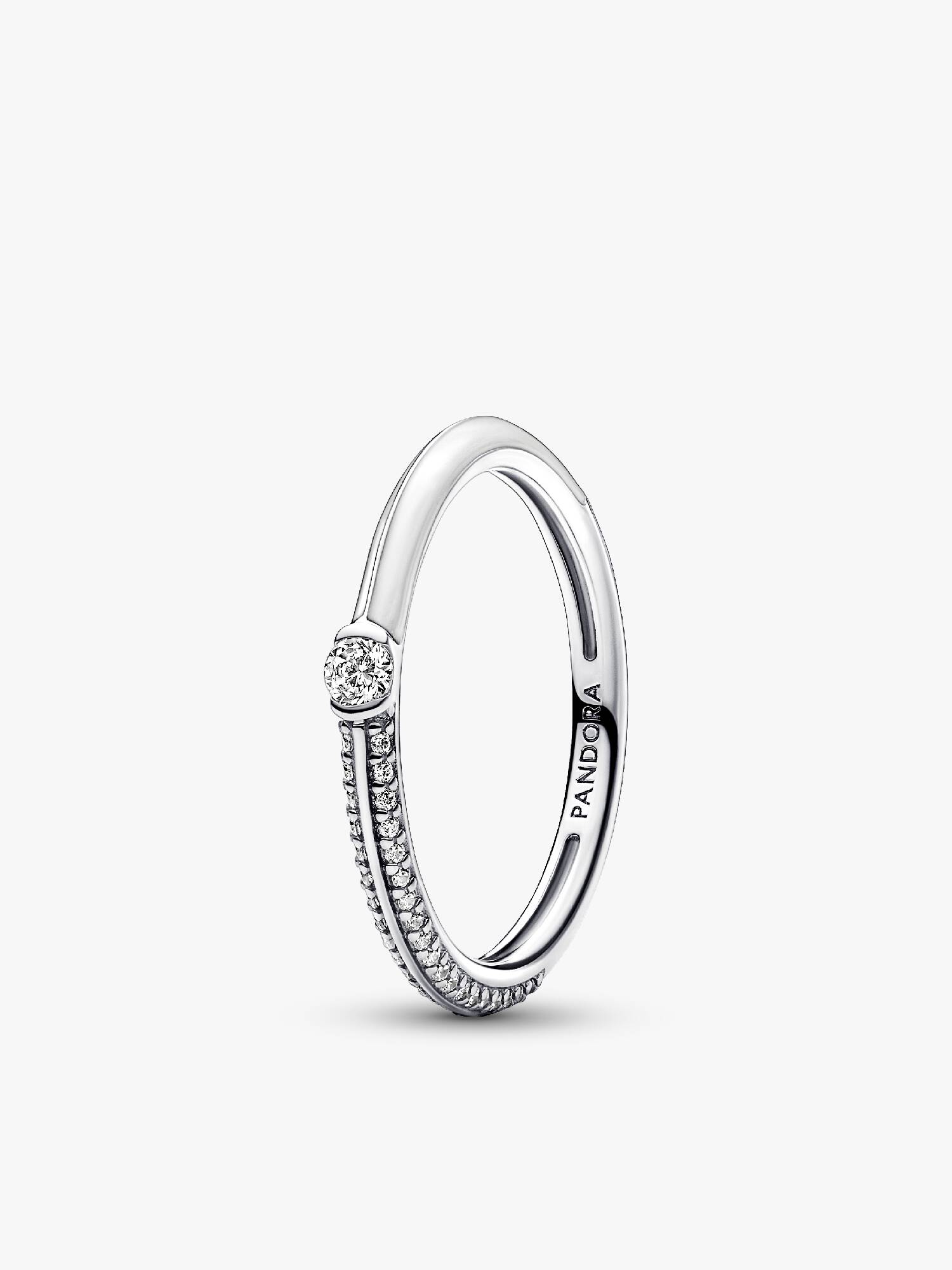 Anillo Dual Blanco y Pavé