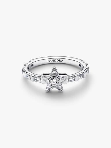 Anillo Baguette Estrella Brillante