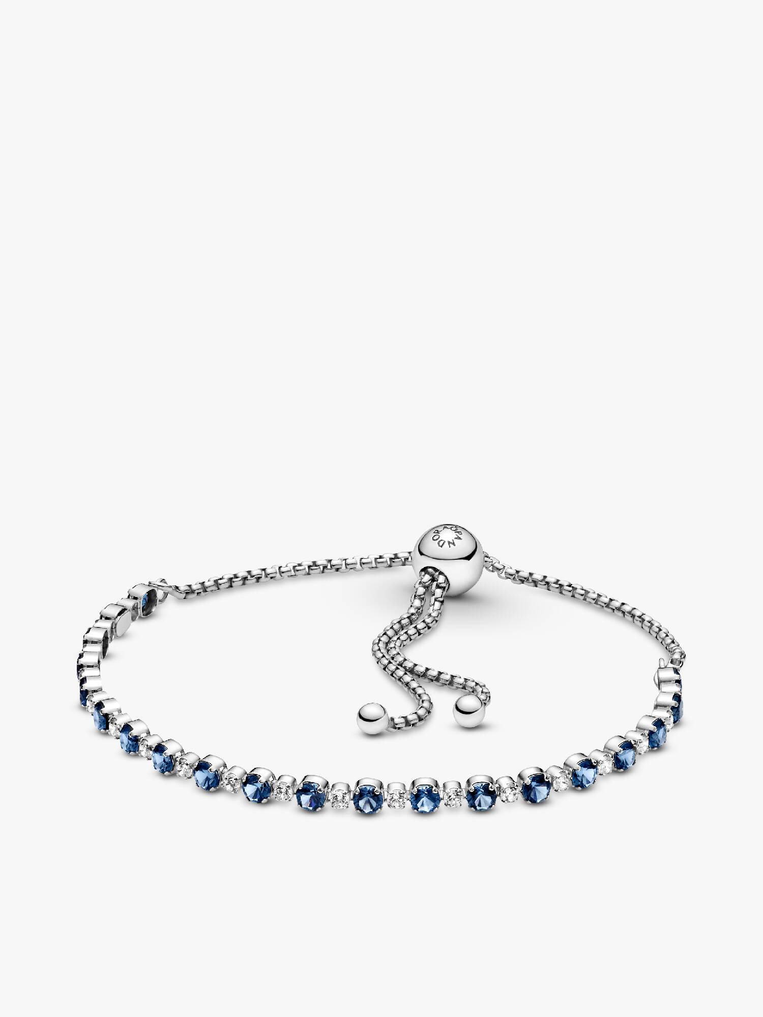 Pulsera Brillos Azules y Transparentes Cierre Deslizante