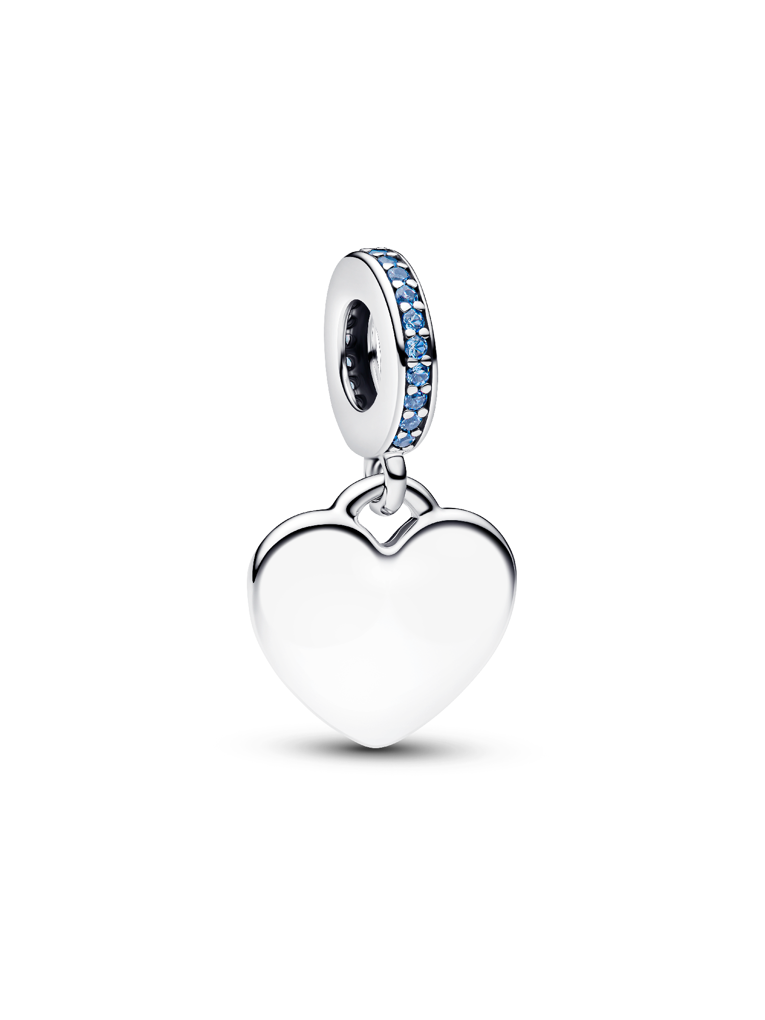 Charm Colgante Corazón Grabable Azul