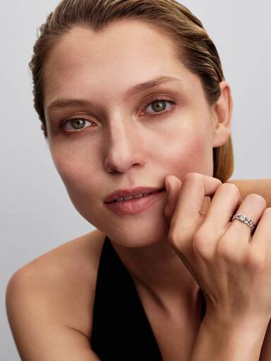 Anillo Cadena Cubana Corazón