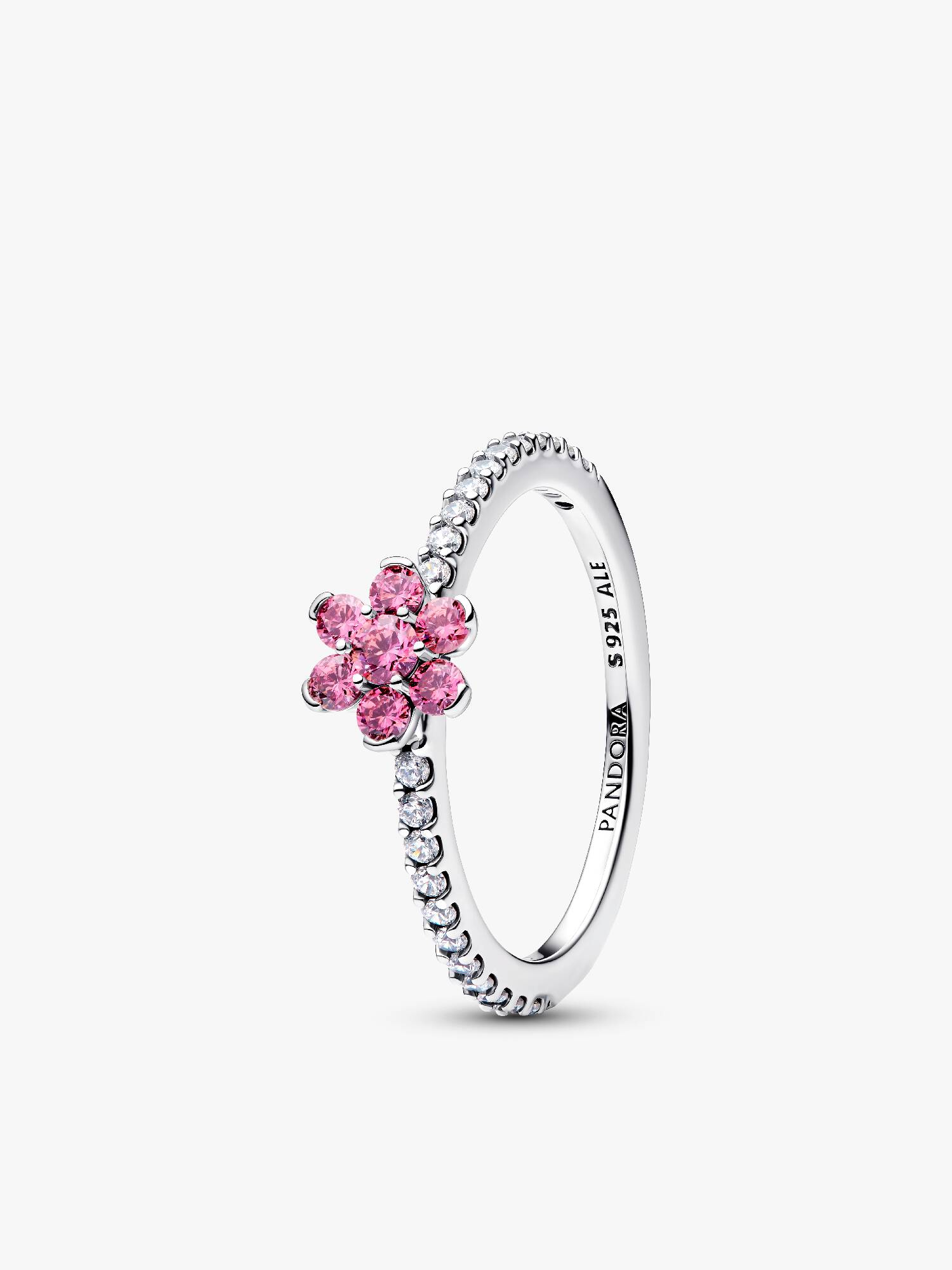 Anillo Flor Brillante Rosa