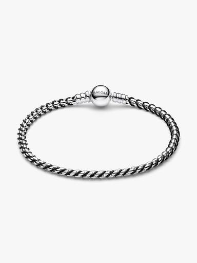 Pulsera Cadena Caja Cordón Negro