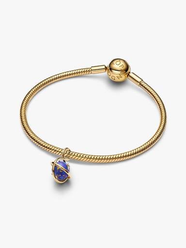 Charm Colgante Planeta Azul Celestial Giratorio