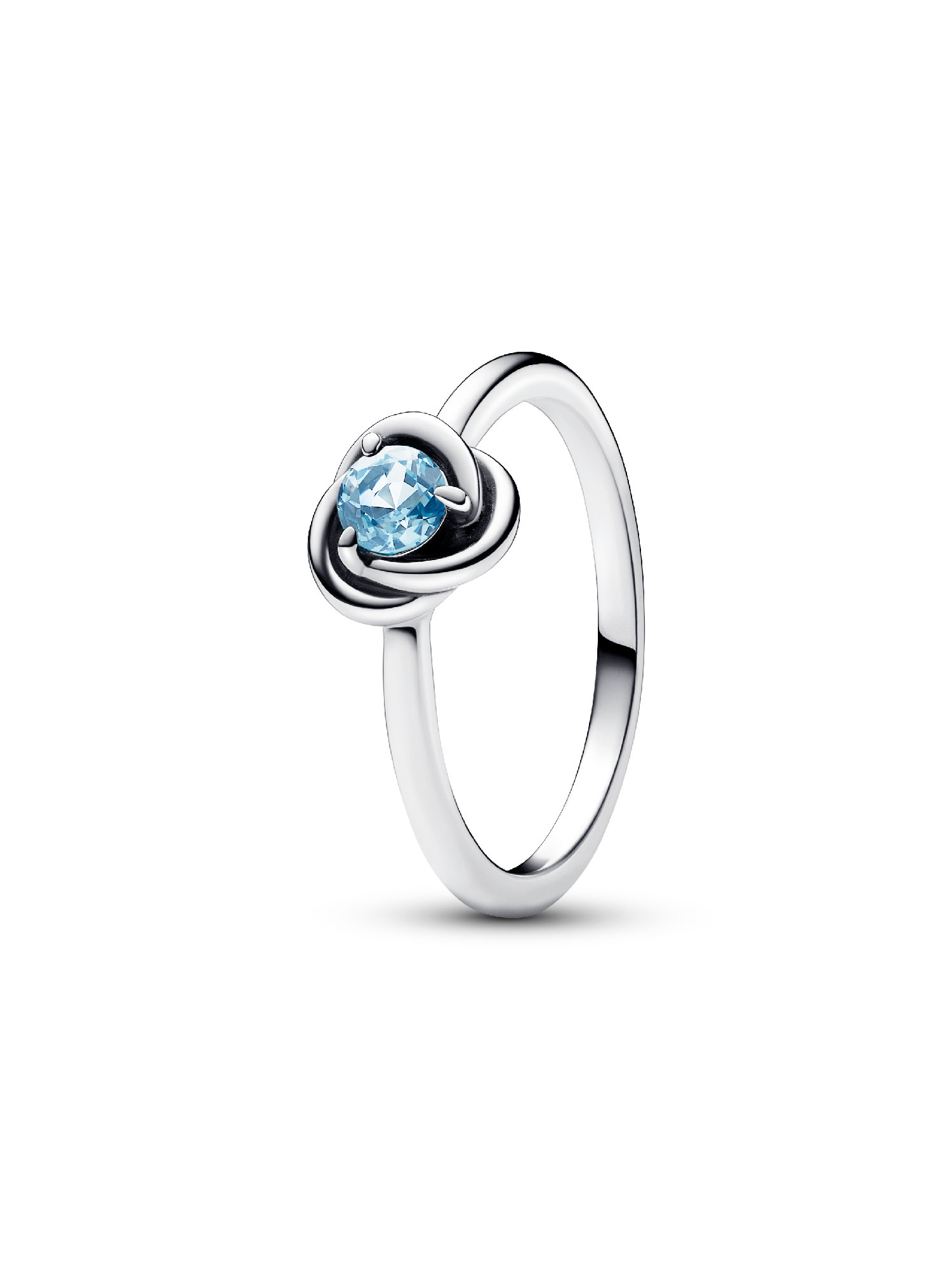 Anillo Círculo Eternity Azul Aguamarina