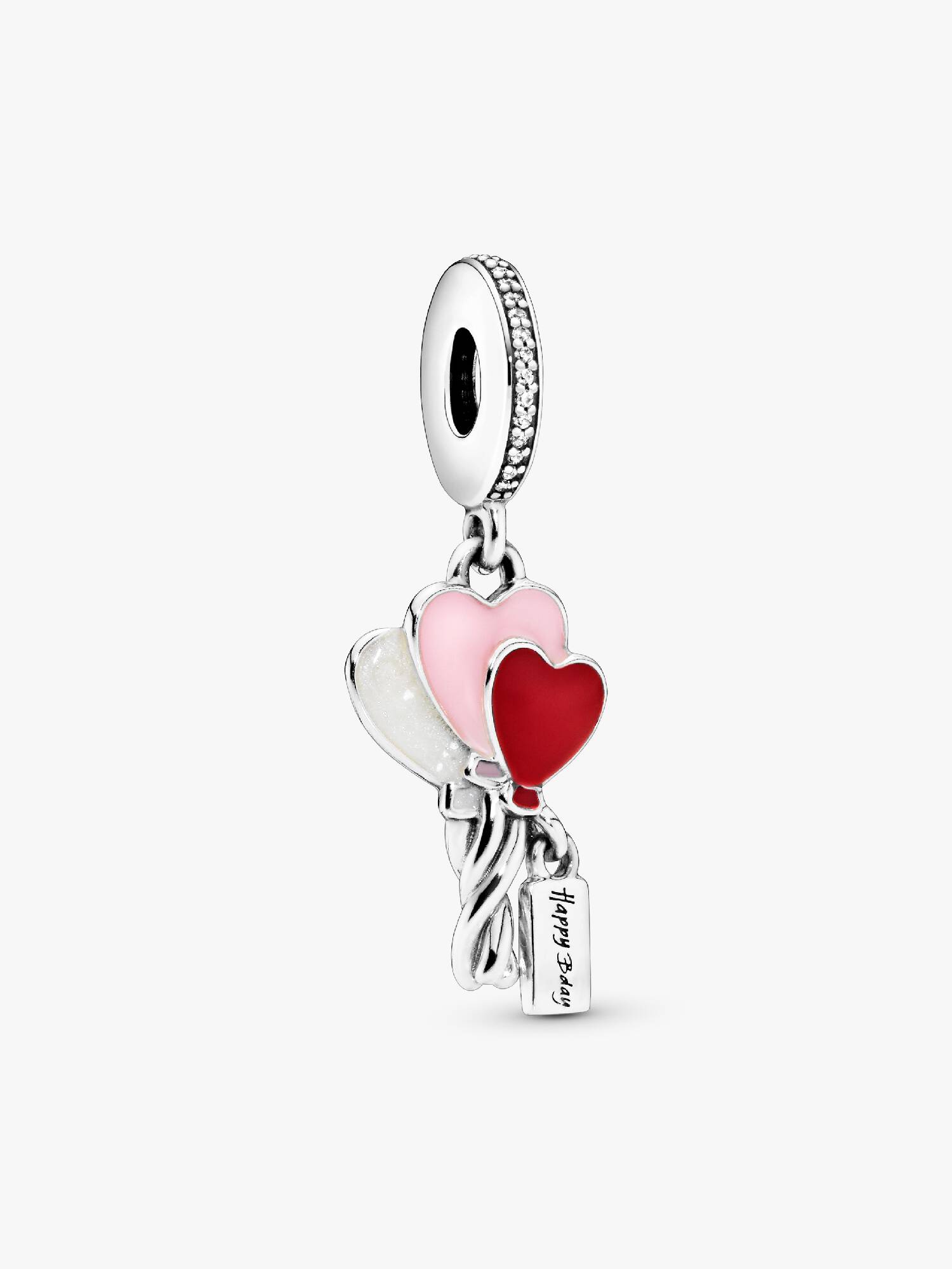 Charm colgante en plata de ley Globos de Corazón