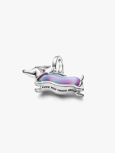 Charm Colgante Teckel Navideño