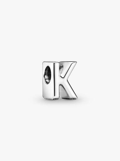 Charm en plata de ley Letra K