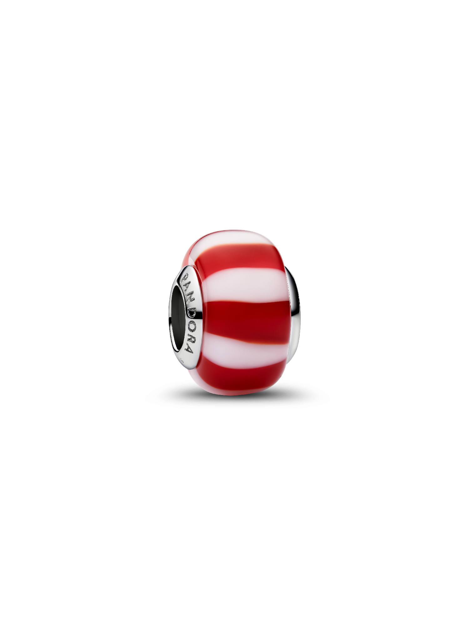 Charm Cristal de Murano Caramelo Navideño Rojo