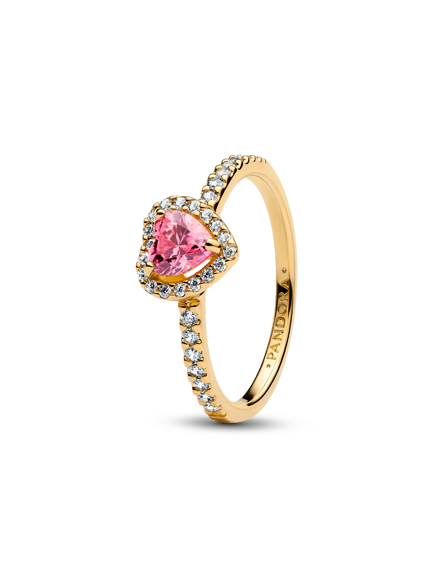 Anillo Corazón Elevado Rosa