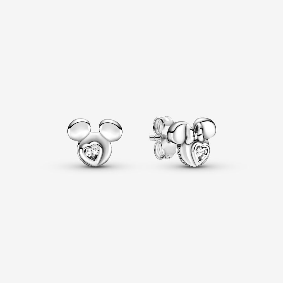 Pendientes botón de Mickey Minnie Mouse de Disney | Pandora ES