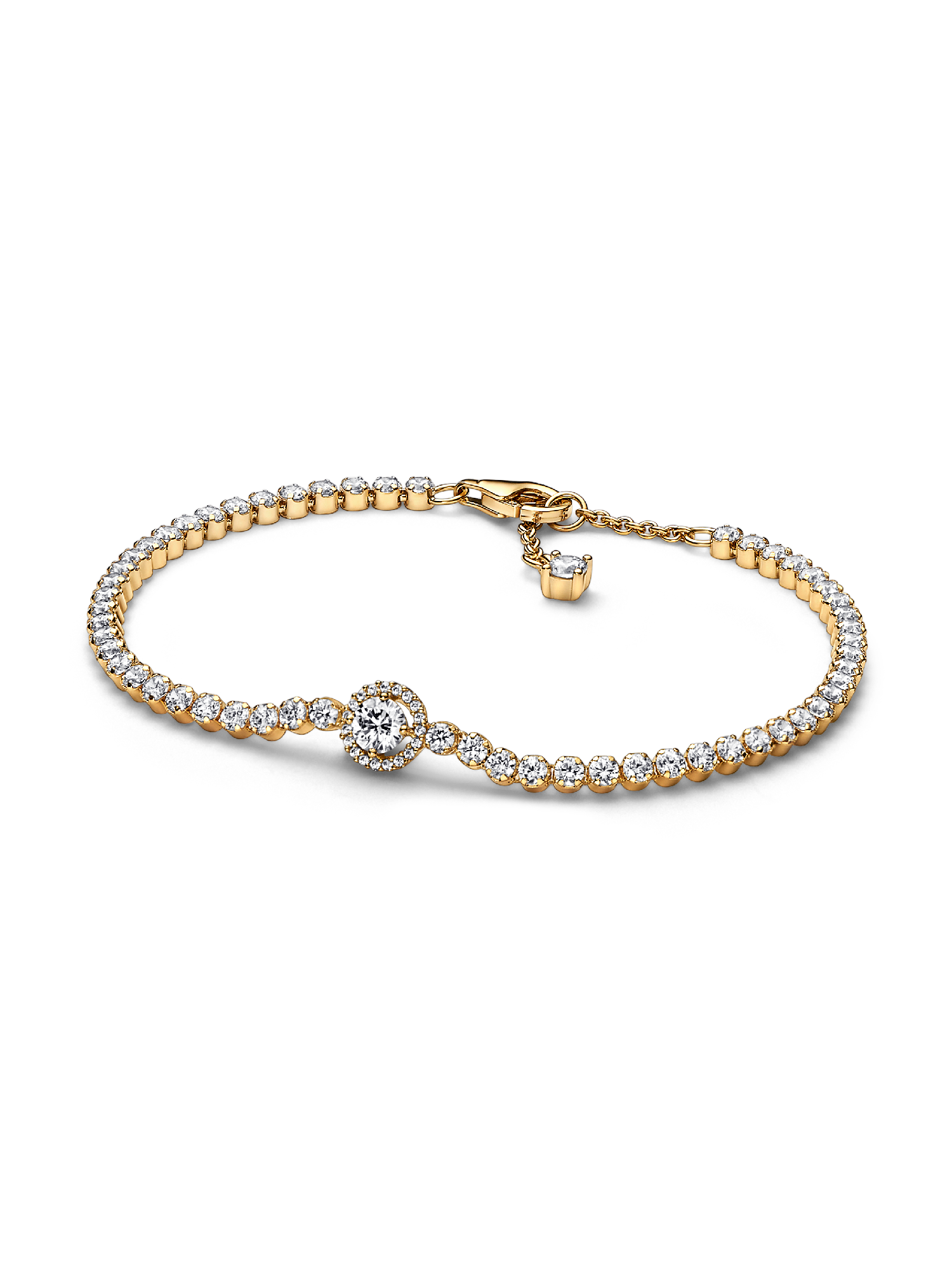 Pulsera de Tenis Halo Brillante
