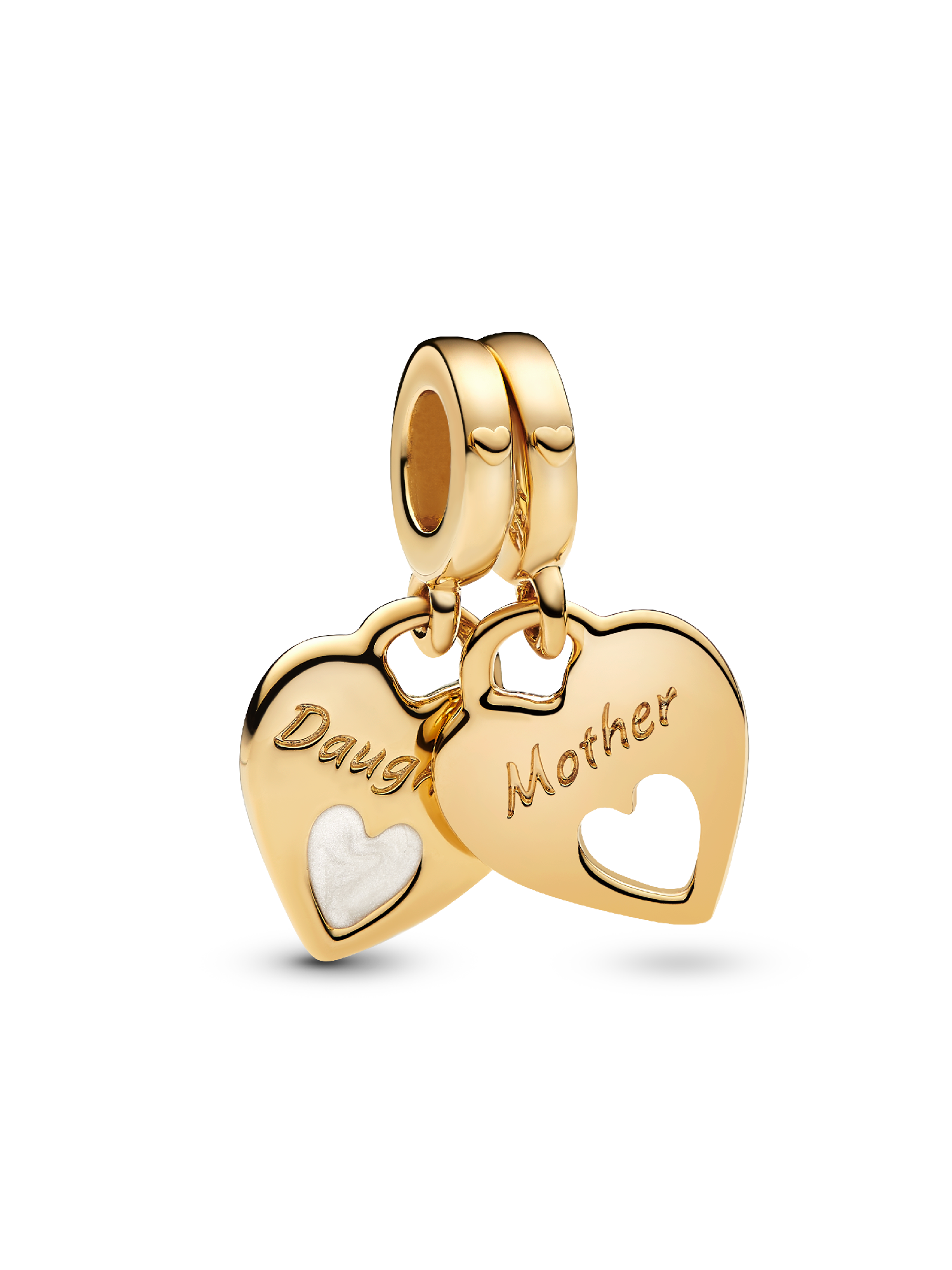 Charm Colgante Divisible Corazón Doble